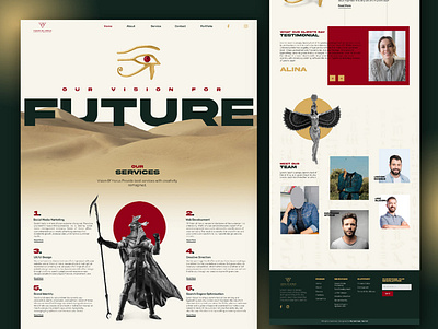 Digital Marketing Landing Page UI Design | Egypt branding design typography ui ux