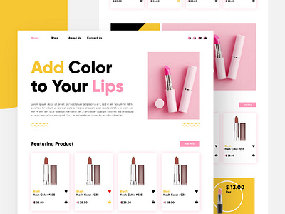 Beauty Cosmetics Website UI Design