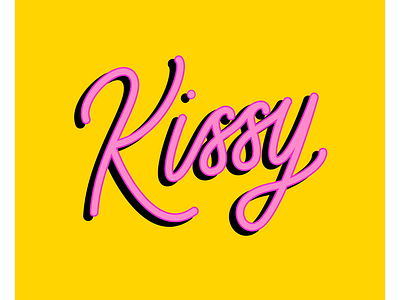 Kissy adove illustrator design hand lettering lettering typography vector