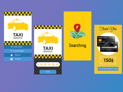TAXI Service Application UI design figma graphic design taxi ui