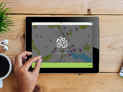 Pop the Bubble app baltimore explore icons identity interactive interactive map mica postcards
