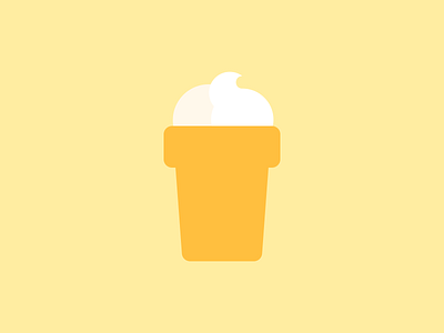 Ice Cream Icon flat ice cream icon yellow