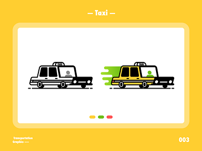 Taxi~ flat illustration taxi yellow