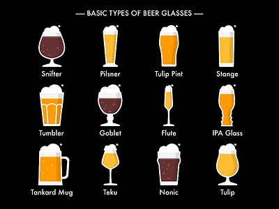 Basic Types Of Beer Glasses beer black craft beer glass icon