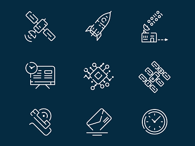 Icon Set for Web-project (space exploration) design icon illustration vector