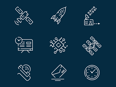 Icon Set for Web-project (space exploration)