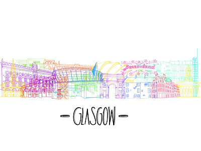 Glasgow buildings charles rennie mackintosh city glasgow goma hydro illustration scotland secc st. andrews