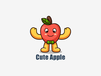 cute apple apple character cute design illustration logo mascot