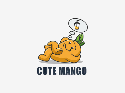 cute mango character cute design illustration logo mango mascot