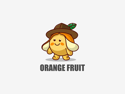 orange fruit character cute design fruit illustration logo mascot orange