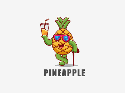 pineapple character mascot character cute design illustration logo mascot pineapple