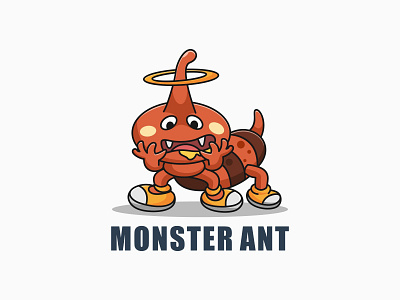 monster ant ant character cute design illustration logo mascot monster