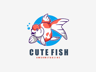 Cute fish character mascot design character cute design fish illustration logo mascot