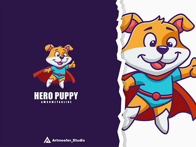 hero puppy character mascot