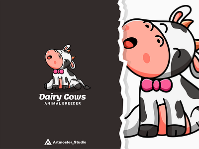 dairy cows character mascot