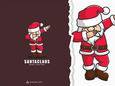 Santa claus character mascot character christmas cute design illustration logo santa santa claus