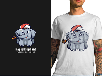 happy elephant character mascot character cute design elephant illustration logo mascot