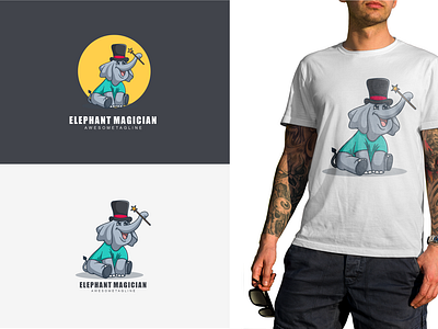 elephant magician character mascot