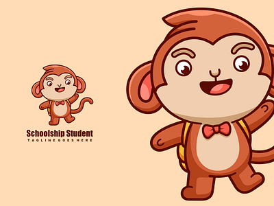 schoolship monkey character mascot