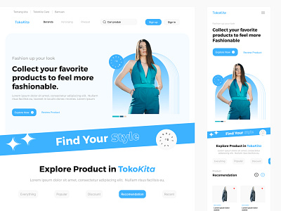 Fashion Store - TokoKita app branding design ecommerce exploration fashion fashionstore graphic design mobile store typography ui uiuxdesign ux website