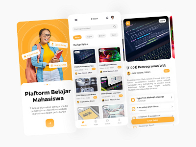 E-Learning App app branding design e learning education exploration figma learning platform online class online learning study ui uiuxdesign ux