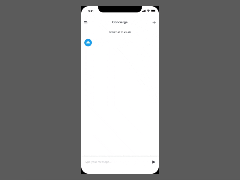 Chat Animation animation chat chatbot concierge ui ux
