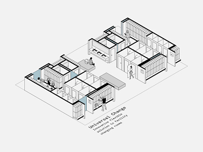 Universal Change architect architecture design icon illustration interiors isometric isometric illustration minimal vector