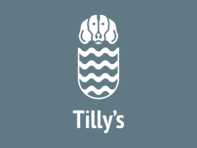 Tilly's Grooming Pod branding design dog icon illustration logo minimal pet petshop simple typography vector