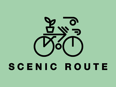 Scenic Route Delivery branding design illustration logo mini minimal sustainability vector