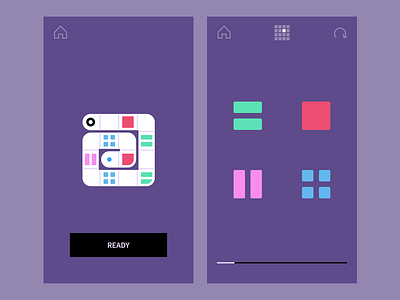 Visual Memory Training App app design game interface ios memory purple ui ux violet