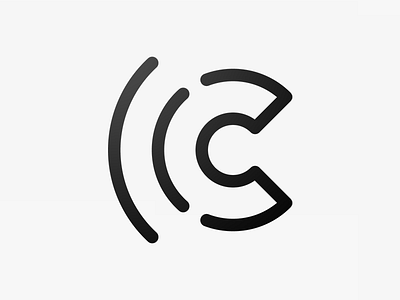 a Rebound Shot branding c letter icon monochrome wifi