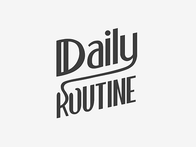 Daily Routine Lettering daily lettering logo procreate routine typography