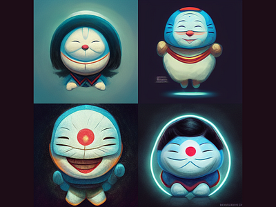 Doraemon, re-imagined by AI ai doraemon illustration