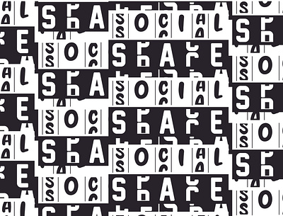 Social Space design illustration typography
