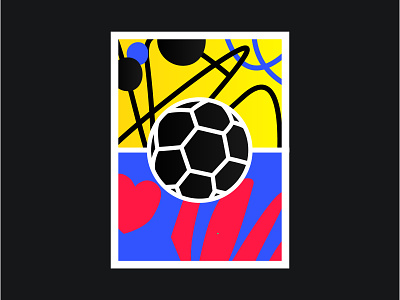 Football is Love ball color flat flat design football futbol icon illustration lineart pop poster poster design soccer sports vector