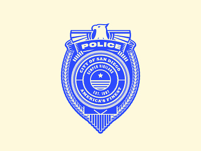 Police Badge badge blue branding design emblem police vector