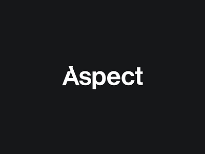 Aspect a aspect branding development identity logotype minimal minimalist real estate swiss wordmark