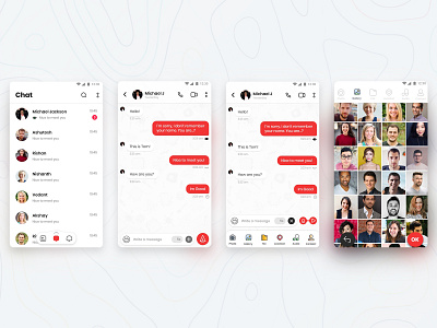 Social media app chat