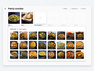 Party order app design web app design