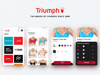 Triumph app app design