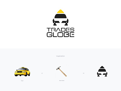 Trades globe branding logo