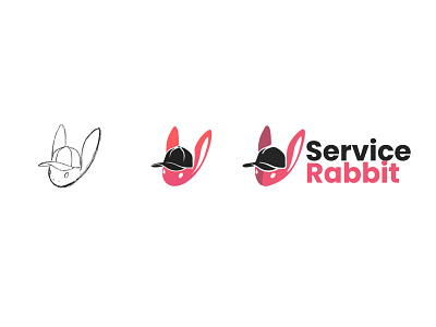 service rabbit branding design icon logo