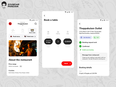 Table booking app design delivery app food app restaurant app table booking