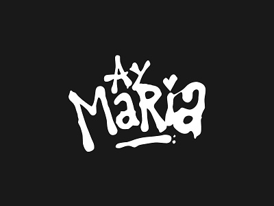 Ay María brandidentity branding identity lettering letters logotype pop synthpop