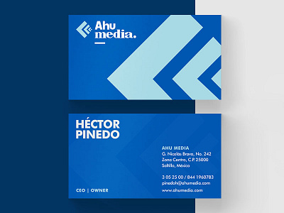 Ahu Media ahu media brand identity branding business cards digital marketing futura logo