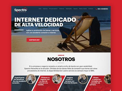 Spectro Networks - Landing Page business design digital internet landing page laptop spectro networks ui ux web design website