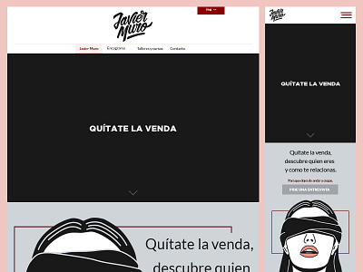 Javier Muro LP design digital javier muro landing page laptop mobile responsive ui ux web design website