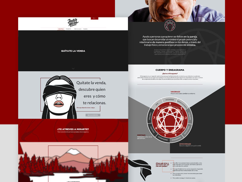 Javier Muro - Landing Page responsive laptop landing page web design design digital ux ui eneagrama website