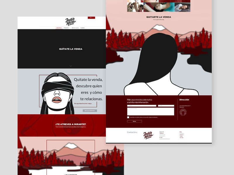 Javier Muro Website1 responsive laptop illustration web design design digital business ux ui eneagrama website