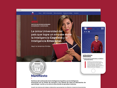 IESEC Website art direction design digital education laptop mobile responsive ui ux web design website